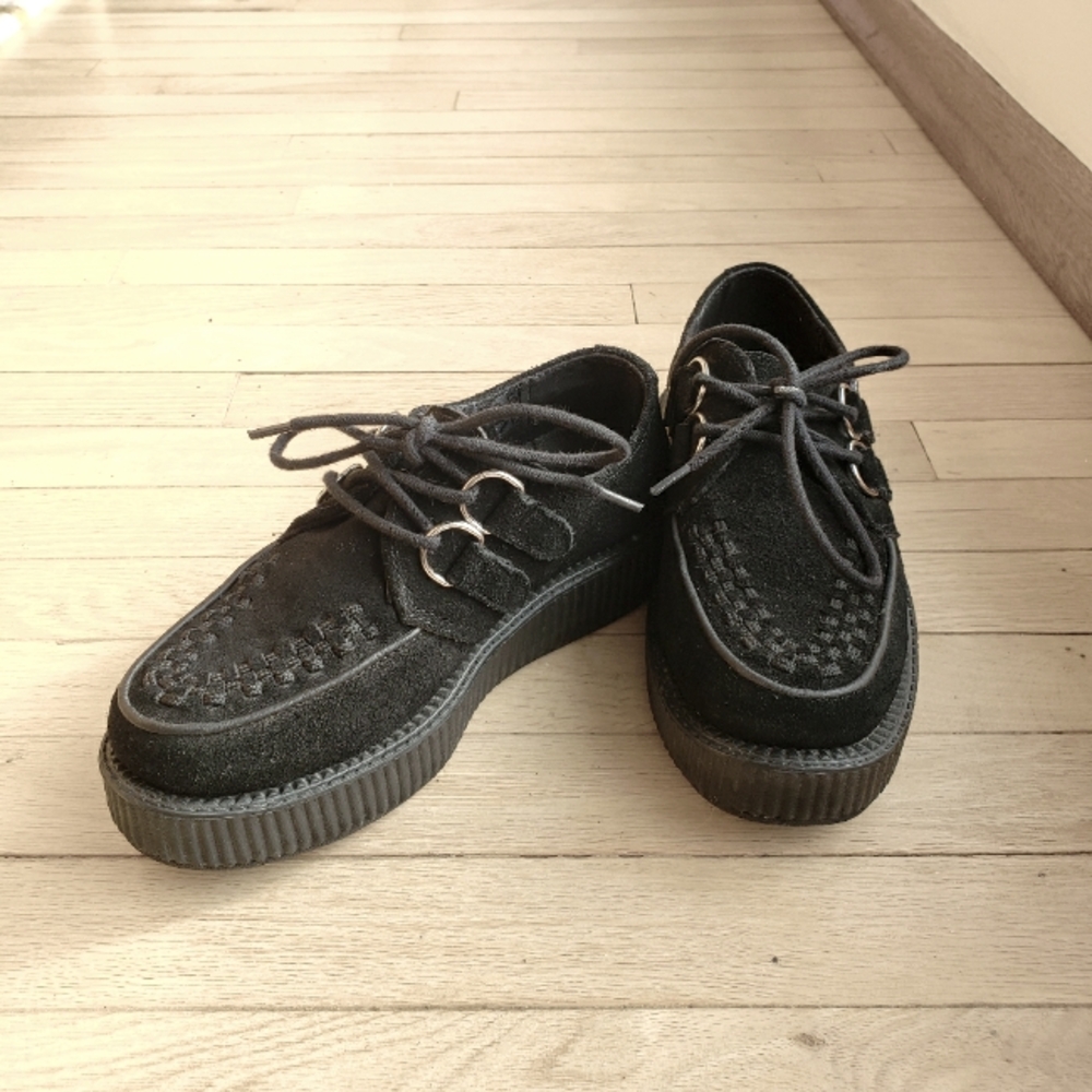 TUK Black Suede Viva Low Creeper Size W6
